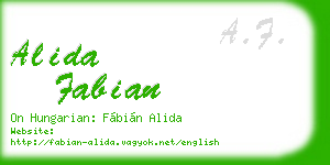 alida fabian business card